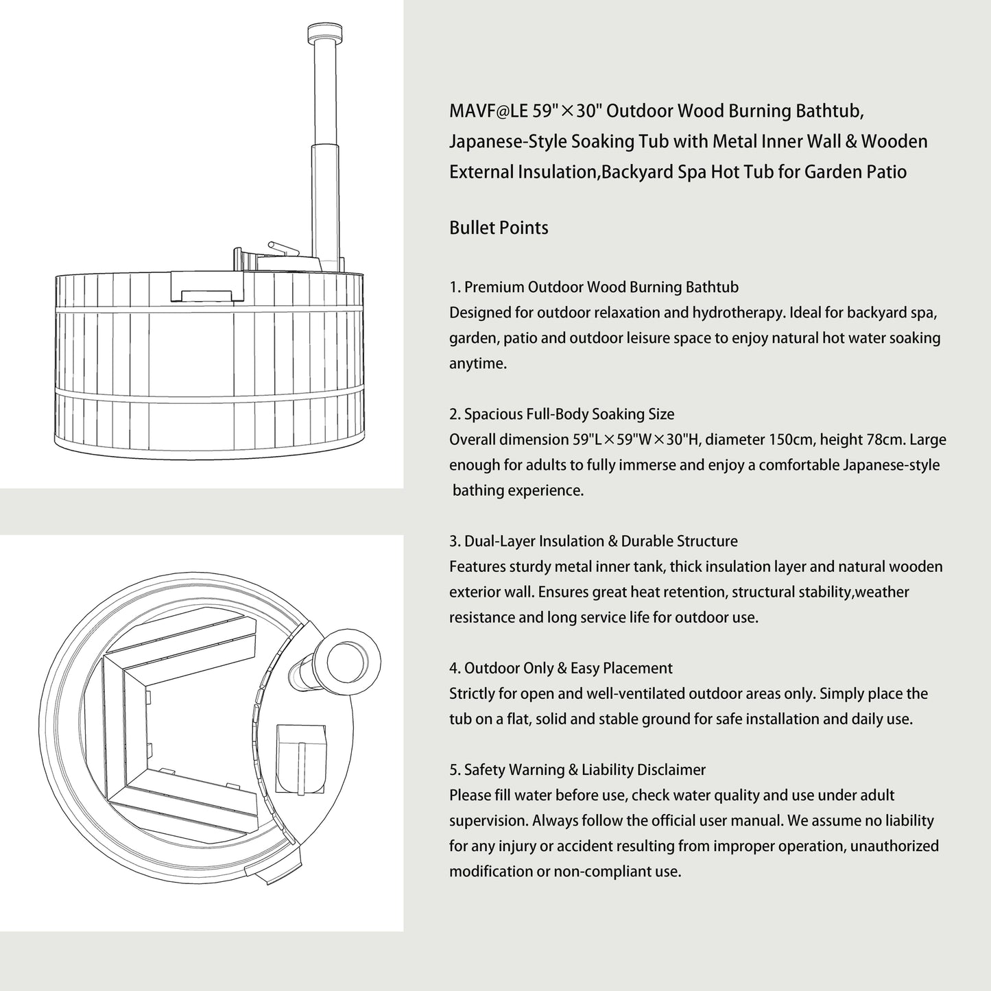 Outdoor Round Hotub